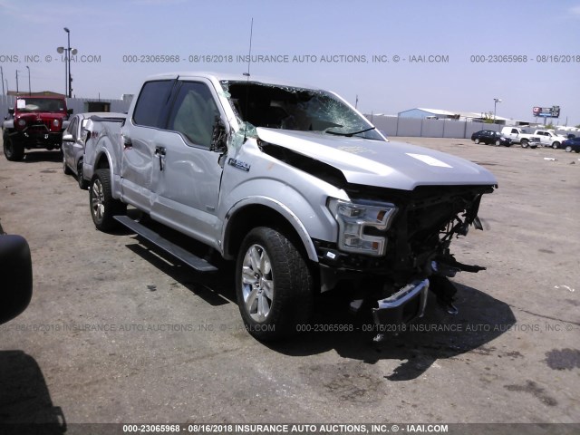 1FTEW1EG2GFB83909 - 2016 FORD F150 SUPERCREW SILVER photo 1