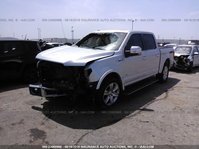 1FTEW1EG2GFB83909 - 2016 FORD F150 SUPERCREW SILVER photo 2