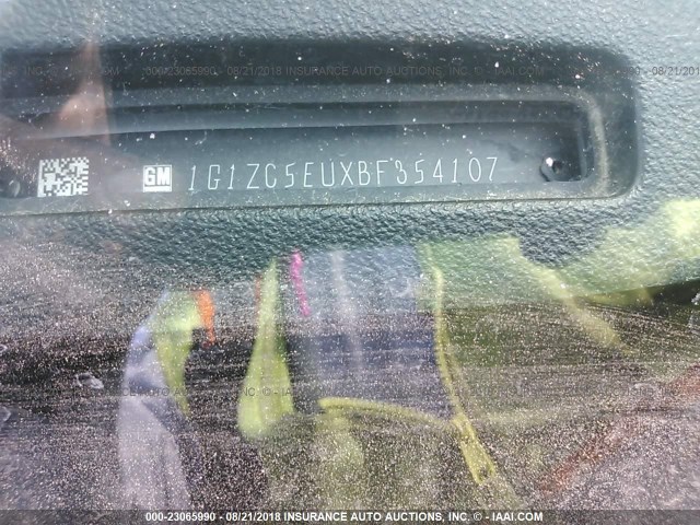 1G1ZC5EUXBF354107 - 2011 CHEVROLET MALIBU 1LT 银色 照片 9