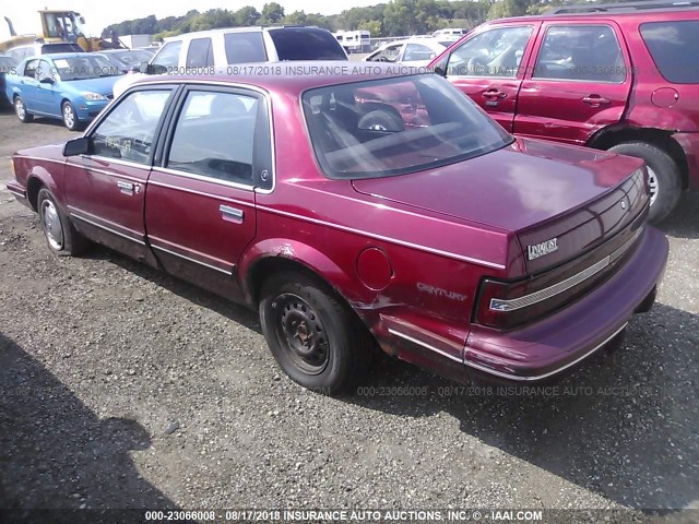 1G4AG5549S6503174 - 1995 BUICK CENTURY SPECIAL MAROON photo 3