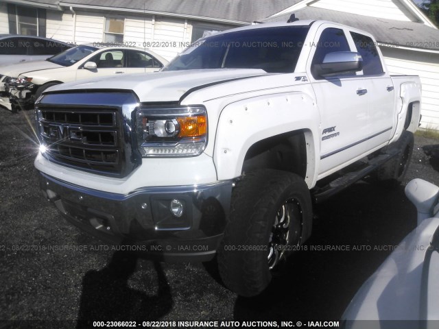 3GTU2VEC0FG274833 - 2015 GMC SIERRA K1500 SLT WHITE photo 2