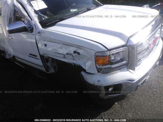 3GTU2VEC0FG274833 - 2015 GMC SIERRA K1500 SLT WHITE photo 6