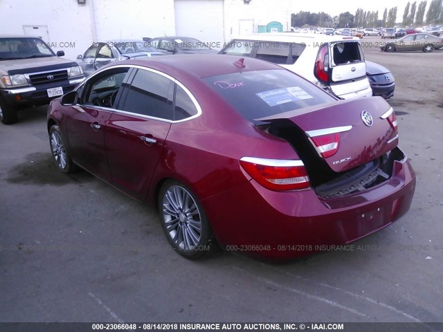 1G4PT5SV4D4197776 - 2013 BUICK VERANO PREMIUM RED photo 3