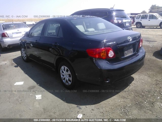 2T1BU4EE1AC504217 - 2010 TOYOTA COROLLA S/LE/XLE BLACK photo 3