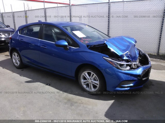 3G1BE6SM7HS602081 - 2017 CHEVROLET CRUZE LT BLUE photo 1