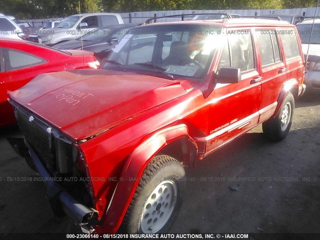 1J4FJ68S7TL332997 - 1996 JEEP CHEROKEE SPORT/CLASSIC წითელი ფოტო 2