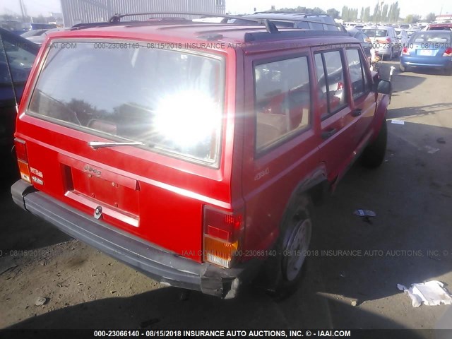 1J4FJ68S7TL332997 - 1996 JEEP CHEROKEE SPORT/CLASSIC წითელი ფოტო 4