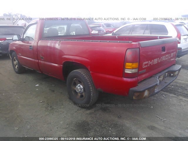 1GCEC14W8YE322241 - 2000 CHEVROLET SILVERADO C1500 RED photo 3