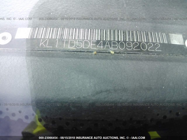 KL1TD5DE4AB092022 - 2010 CHEVROLET AVEO LS/LT 蓝色 照片 9