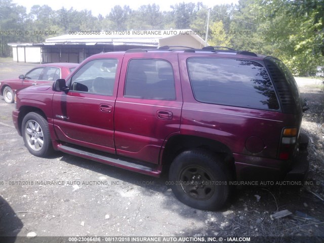 1GKEK63U04J277818 - 2004 GMC YUKON DENALI RED photo 3