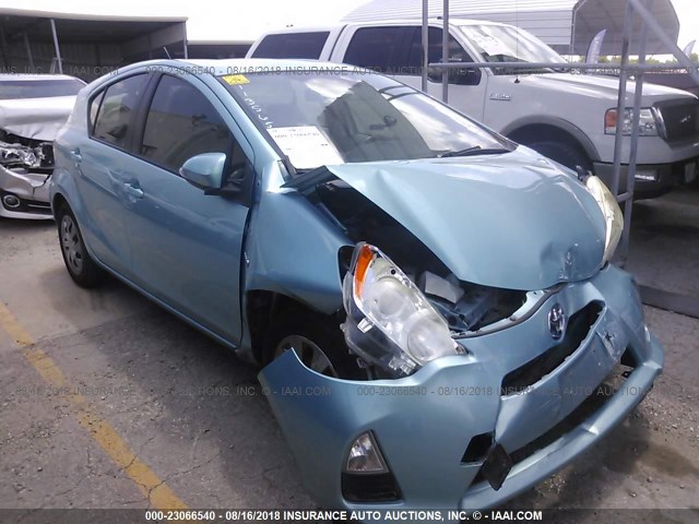 JTDKDTB36C1014733 - 2012 TOYOTA PRIUS C BLUE photo 1