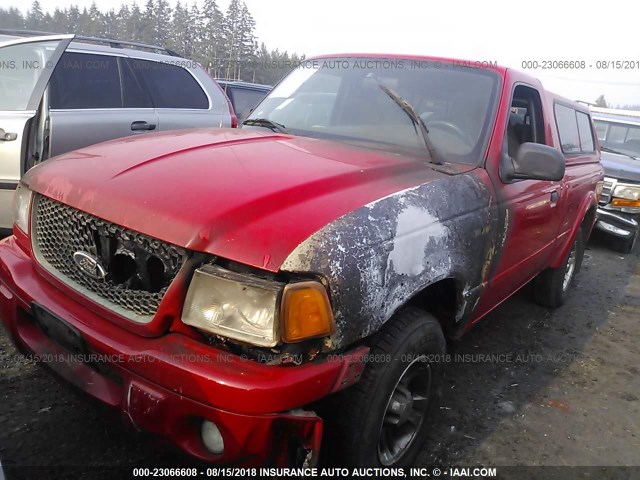 1FTYR10U53PA48655 - 2003 FORD RANGER RED photo 2