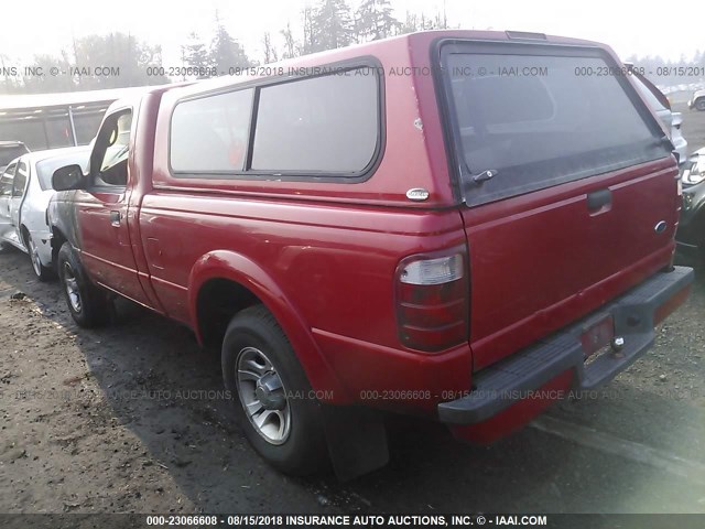 1FTYR10U53PA48655 - 2003 FORD RANGER RED photo 3