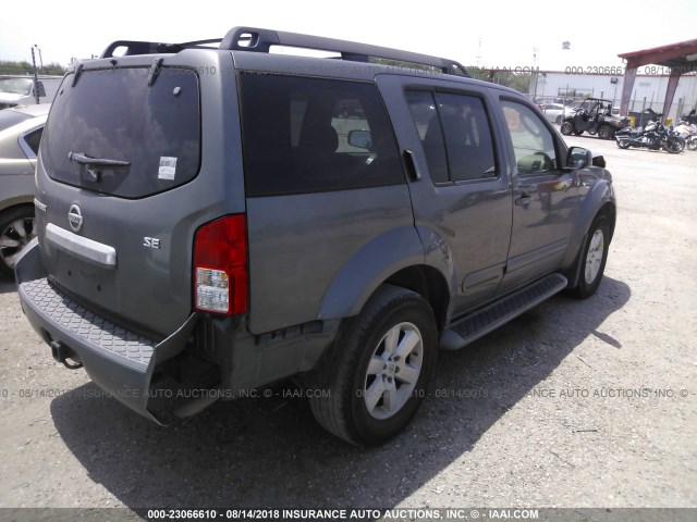 5N1AR18U19C606406 - 2009 NISSAN PATHFINDER S/LE/SE GRAY photo 4