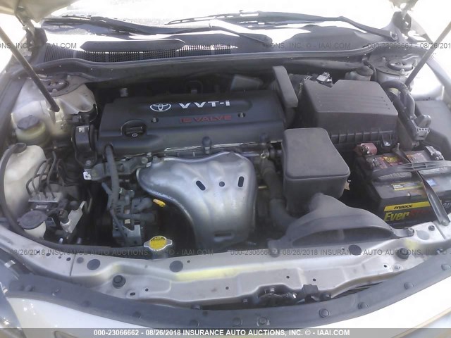 4T1BE46KX8U222104 - 2008 TOYOTA CAMRY CE/LE/XLE/SE GOLD photo 10