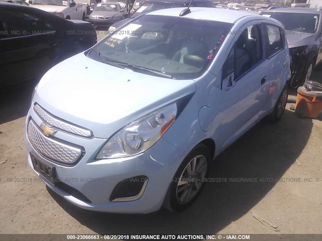 KL8CK6S09GC642290 - 2016 CHEVROLET SPARK EV 1LT BLUE photo 2