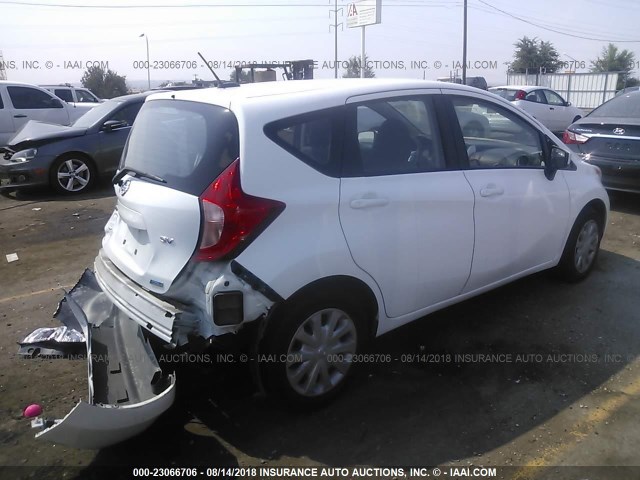 3N1CE2CP0GL359108 - 2016 NISSAN VERSA NOTE S/S PLUS/SV/SL/SR WHITE photo 4