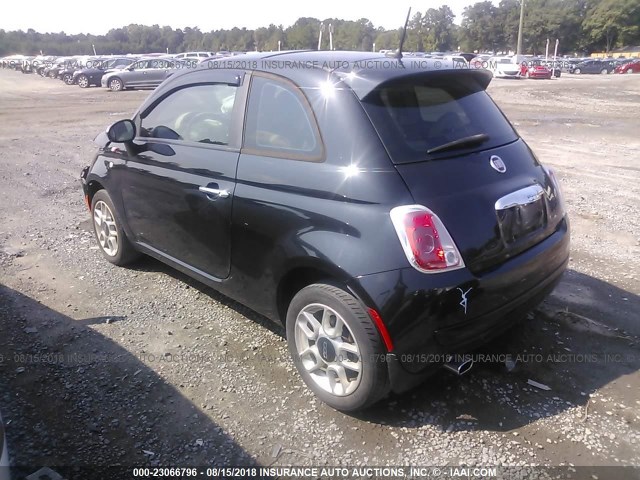 3C3CFFARXDT636143 - 2013 FIAT 500 POP BLACK photo 3