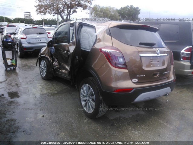 KL4CJASB9HB220522 - 2017 BUICK ENCORE PREFERRED Dark Brown photo 3