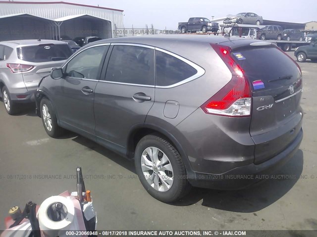 5J6RM4H51DL083309 - 2013 HONDA CR-V EX GRAY photo 3