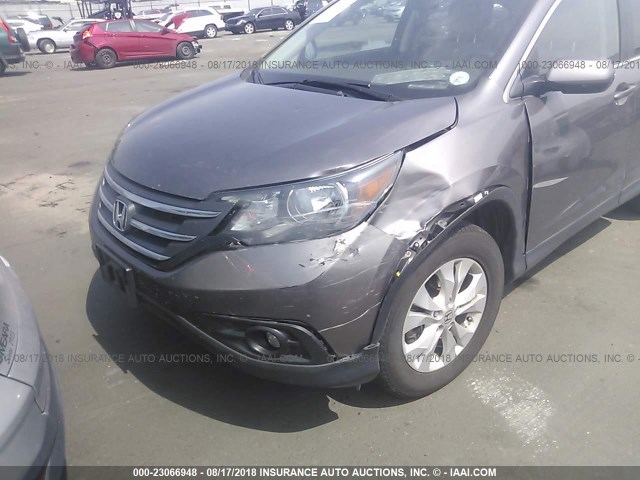 5J6RM4H51DL083309 - 2013 HONDA CR-V EX GRAY photo 6