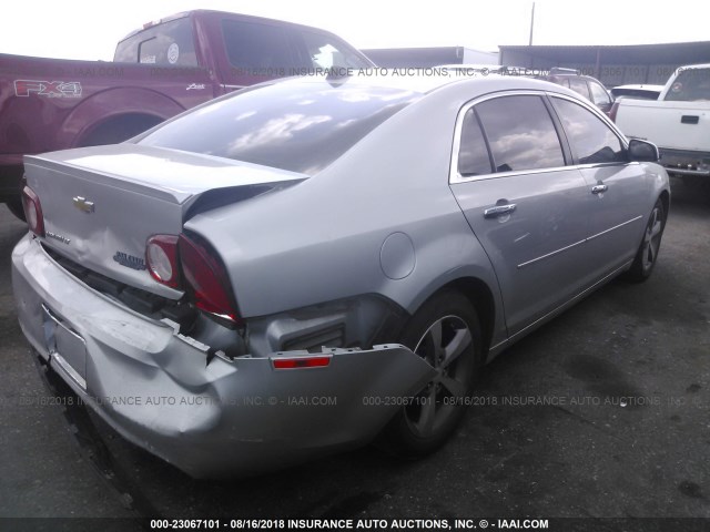 1G1ZC5E03CF160923 - 2012 CHEVROLET MALIBU 1LT ვერცხლისფერი ფოტო 4