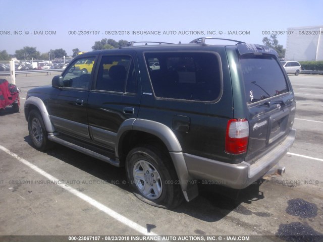 JT3GN87R1Y0154350 - 2000 TOYOTA 4RUNNER LIMITED GREEN photo 3