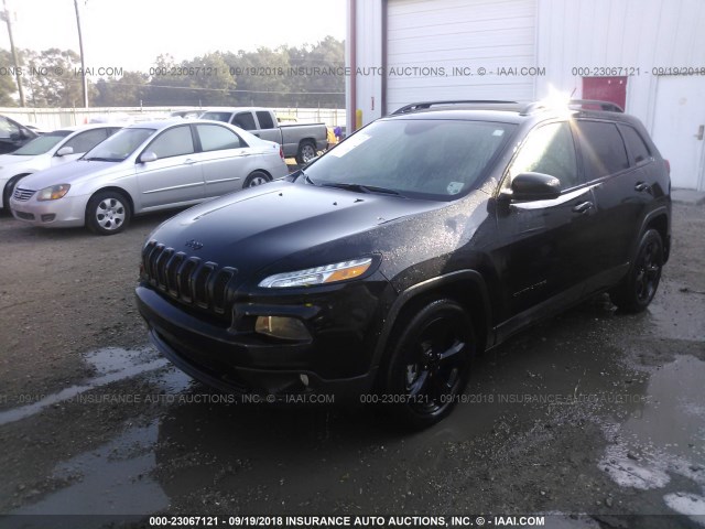 1C4PJLCB7JD621370 - 2018 JEEP CHEROKEE LATITUDE Czarny zdjęcie 2