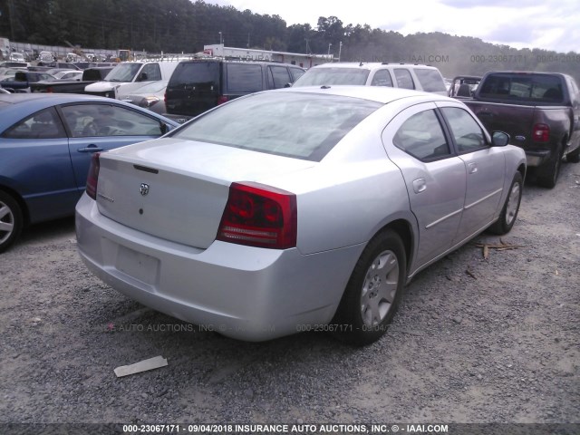 2B3KA43R27H681017 - 2007 DODGE CHARGER SE/SXT SILVER photo 4