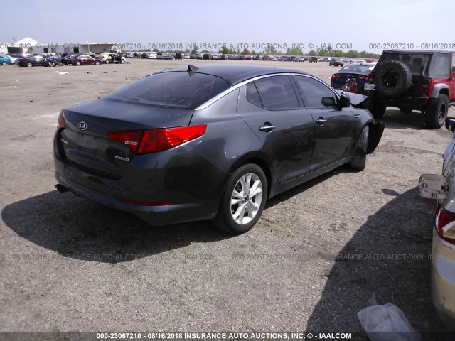 KNAGN4A78B5128864 - 2011 KIA OPTIMA EX/SX GRAY photo 4