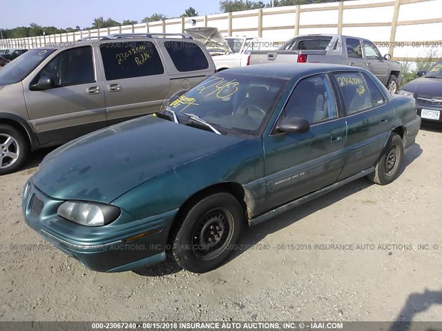 1G2NE52T4VC783667 - 1997 PONTIAC GRAND AM SE GREEN photo 2