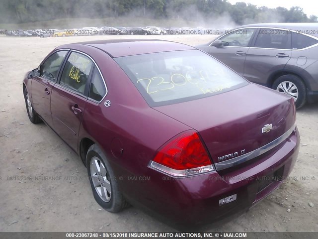 2G1WT58KX69139791 - 2006 CHEVROLET IMPALA LT MAROON photo 3