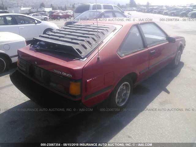 JT2RA64LXE0050447 - 1984 TOYOTA CELICA GT RED photo 4