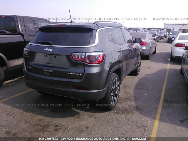 3C4NJDCB4JT101876 - 2018 JEEP COMPASS LIMITED BLACK photo 4