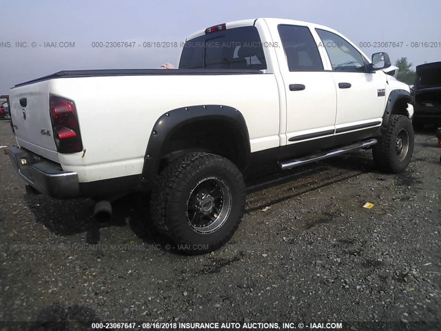 3D7KS28A67G805153 - 2007 DODGE RAM 2500 ST/SLT WHITE photo 4