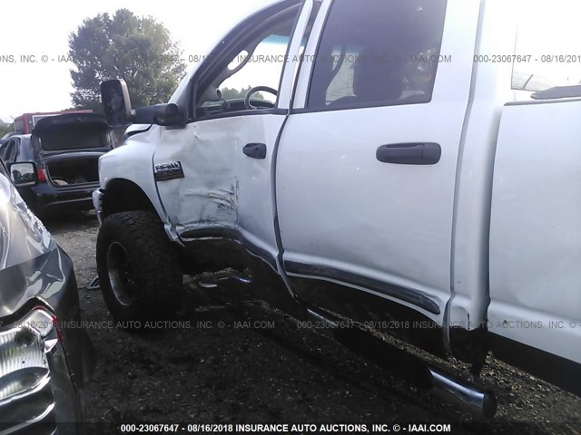 3D7KS28A67G805153 - 2007 DODGE RAM 2500 ST/SLT WHITE photo 6