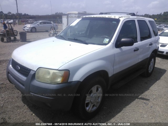 1FMYU03143KE13829 - 2003 FORD ESCAPE XLT WHITE photo 2