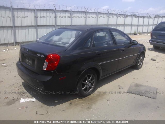 KL5JD56Z25K136644 - 2005 SUZUKI FORENZA S BLACK photo 4