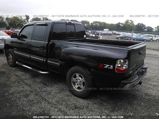 2GCEK19T511325445 - 2001 CHEVROLET SILVERADO K1500 BLACK photo 3