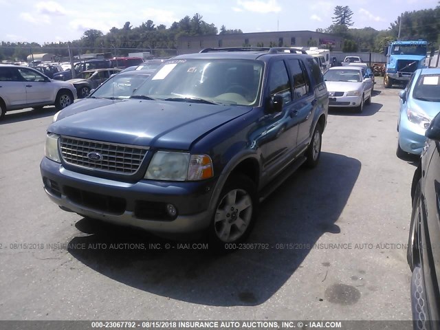 1FMZU74K03UC66580 - 2003 FORD EXPLORER EDDIE BAUER BLUE photo 2