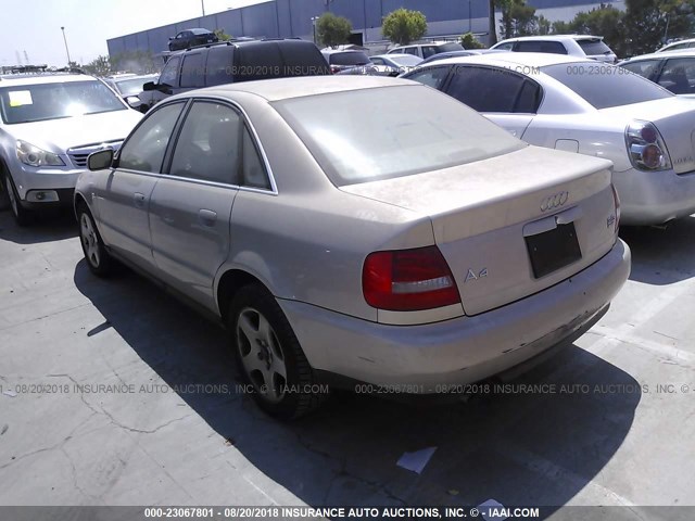 WAUDH68D61A101010 - 2001 AUDI A4 2.8 QUATTRO GOLD photo 3