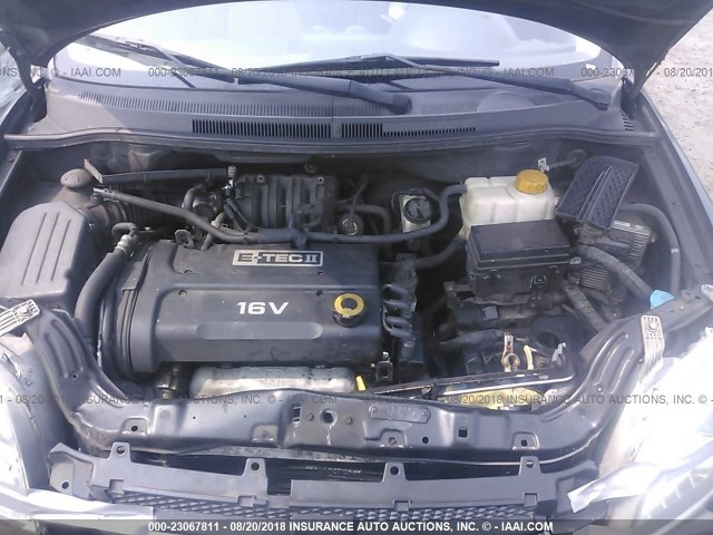 KL1TD56627B058286 - 2007 CHEVROLET AVEO LS BLACK photo 10