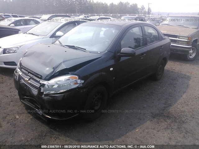 KL1TD56627B058286 - 2007 CHEVROLET AVEO LS BLACK photo 2