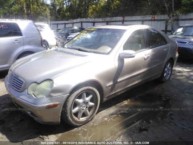 WDBRF61J13E014897 - 2003 MERCEDES-BENZ C 240 BEIGE photo 2