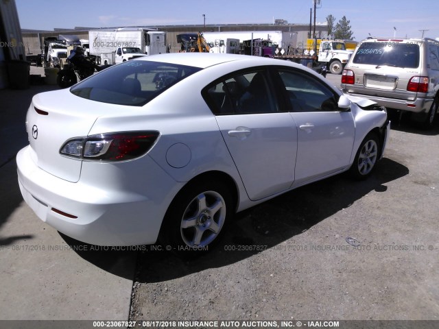 JM1BL1UF4C1522746 - 2012 MAZDA 3 I WHITE photo 4