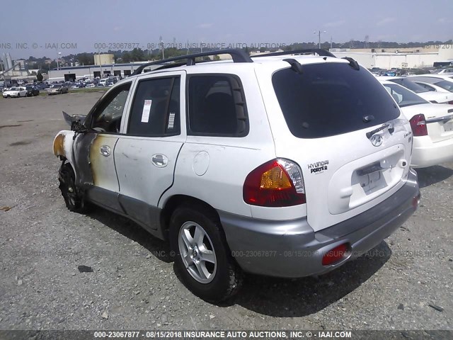 KM8SC73E23U532424 - 2003 HYUNDAI SANTA FE GLS/LX WHITE photo 3