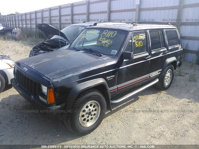 1J4FJ68S9TL134521 - 1996 JEEP CHEROKEE SPORT/CLASSIC Czarny zdjęcie 2
