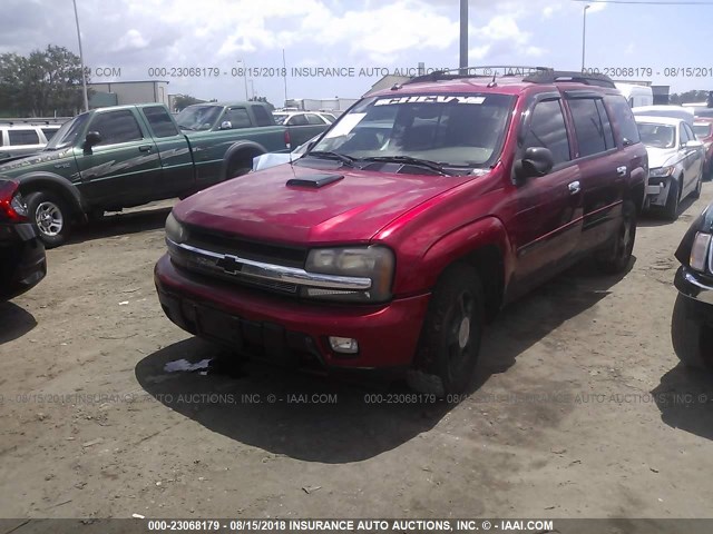 1GNET16S146159339 - 2004 CHEVROLET TRAILBLAZER EXT LS/EXT LT RED photo 2