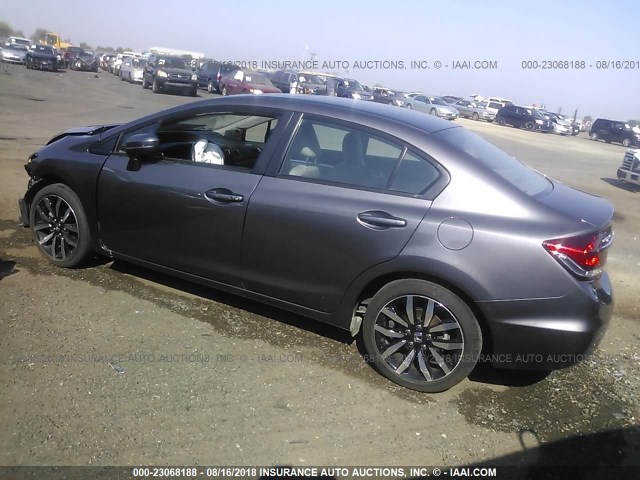 19XFB2F99FE264047 - 2015 HONDA CIVIC EXL 灰色 照片 3