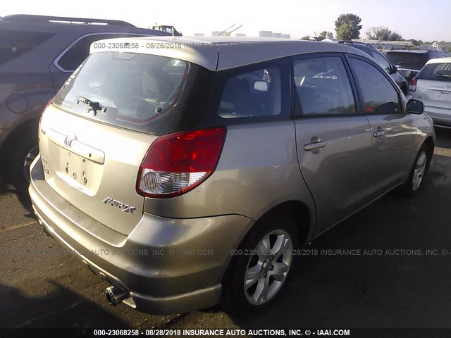 2T1KY38E03C128929 - 2003 TOYOTA COROLLA MATRIX XRS GOLD photo 4